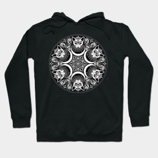 Sphynx Cat - Black and White  - Sunweaver Hoodie